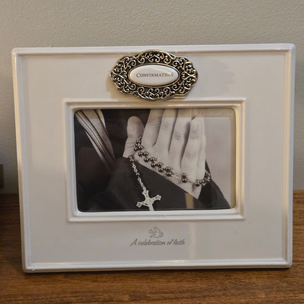 Grasslands Road Confirmation Ceramic Picture Frame 4x6 Celebration of Faith NIB